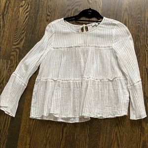 Madewell Striped Peasant Tunic Top